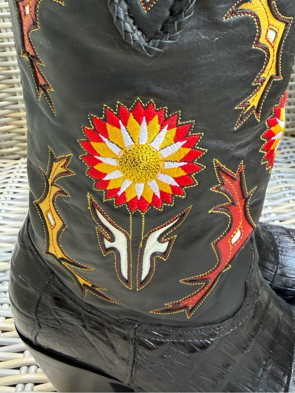 Frye x Jennifer Estes Alligator Cowboy Boots 10 B Western Rodeo Cowgirl - Picture 8 of 15